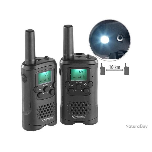 2 talkies-walkies avec fonctions VOX et lampe de poche WT-320