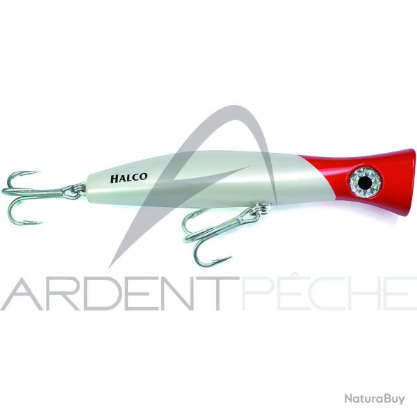 Poisson nageur HALCO Roosta popper 135 H53 WHITE RED HEAD