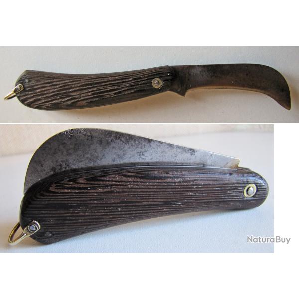 COUTEAU DE POCHE serpette, Belle fabrication Ancienne.