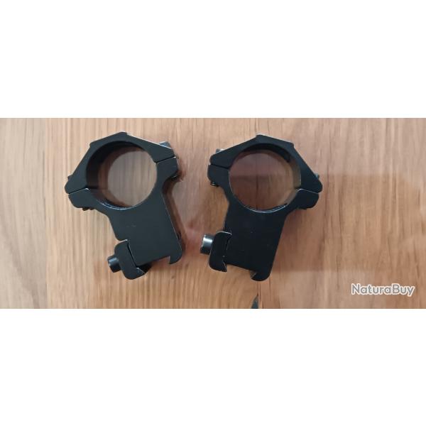 MONTAGE HAWKE MATCH 2 PIECES RAIL 11MM HAUT COLLIERS 25.4MM/1"