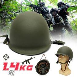 Casque USM1 en Acier - Reproduction WW2 - US Army Seconde Guerre Mondiale LIVRAISON OFFERTE