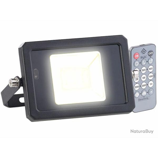Projecteur LED d'ext�rieur 10 win avec d�tection de mouvement et t�l�commande