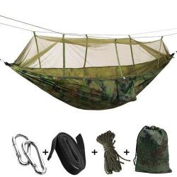 Kit Complet Grand Hamac Camouflage Militaire 1 &agrave; 2 Personnes Moustiquaire LIVRAISON GRATUITE