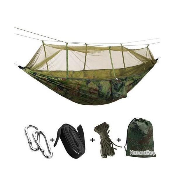 Kit Complet Grand Hamac Camouflage Militaire 1 � 2 Personnes Moustiquaire LIVRAISON GRATUITE