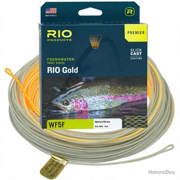 Soie RIO PREMIER GOLD gris/orange WF4F