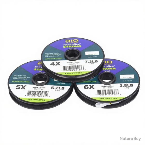 Fils fluorocarbone RIO Fluoroflex STRONG Pack 3 bobines (27m) 3X - 4X - 5X