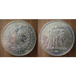 France 50 Francs 1978 Hercule Piece Argent Hercules Franc Frcs frs Frc