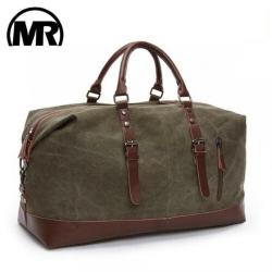 Sac de Voyage MR Cuir et Toile Vintage Bagagerie Vacance Camping Chasse LIVRAISON OFFERTE