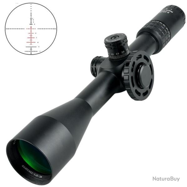 Lunette de tir 5-25x50 FFP pour calibre jusqu'� .308 avec colliers aux choix