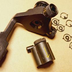 Dioptre pour K31 marque Waffenfabrik + tunnel avec un jeu d'inserts , Montage rapide