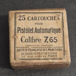 Boite munition ancienne vide 7.65