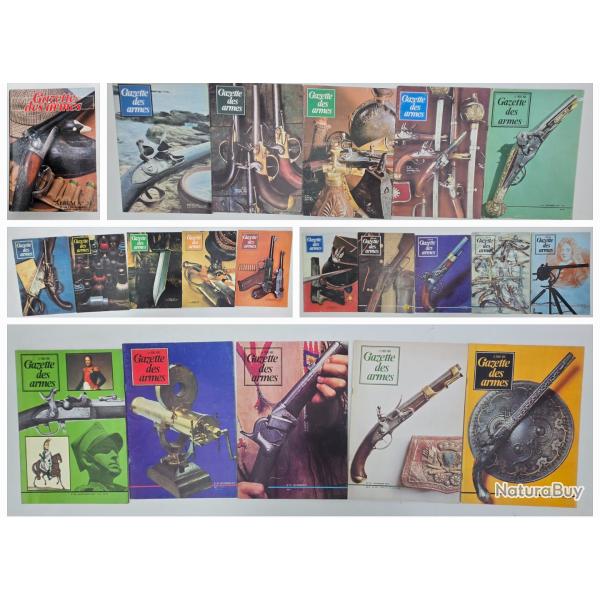 Lot de 21 Gazette des armes des ann�es 70 et 85