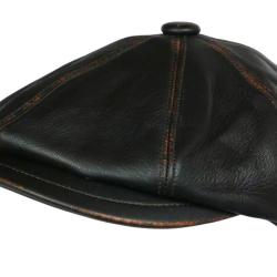 Casquette Gavroche Cuir Marron Classe Vintage Newsboy Wabash Aussie Apparel L Marron