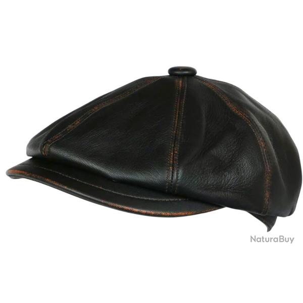 Casquette Gavroche Cuir Marron Classe Vintage Newsboy Wabash Aussie Apparel L Marron