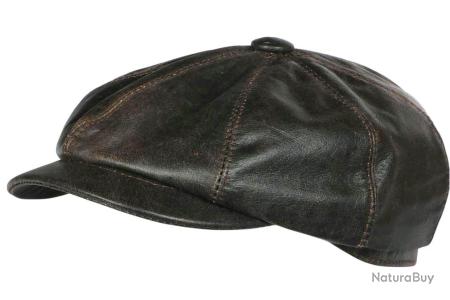 Casquette Gavroche Léopard Simili Cuir - Taille Unique - Neuf Avec étiquettes