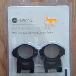 MONTAGE HAWKE MATCH 2 PIECES RAIL WEAVER HAUT COLLIERS 30MM