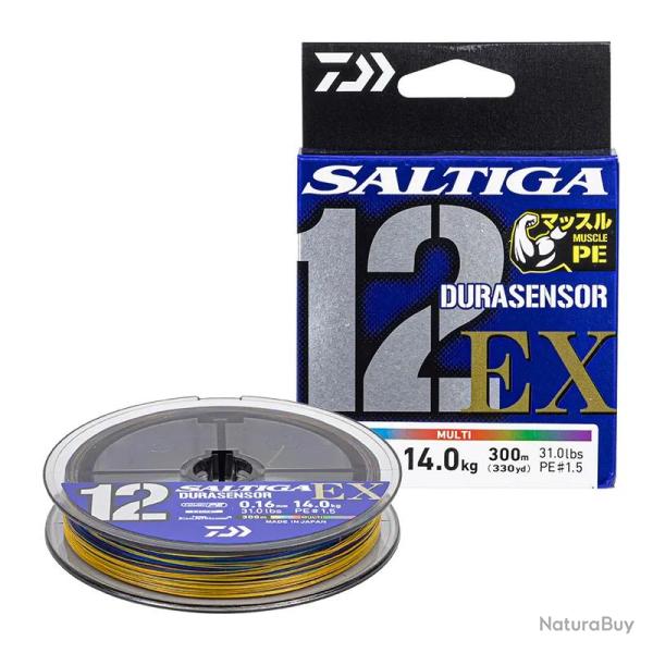 Tresse DAIWA Saltiga 12 EX 2025 Multicolore 300m PE5