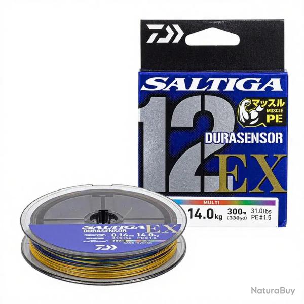 Tresse DAIWA Saltiga 12 EX 2025 Multicolore 300m PE6