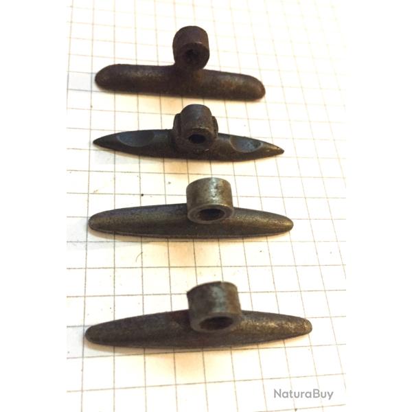 Lot de 4 supports pour anneau de bretelle - battant de grenadi�re