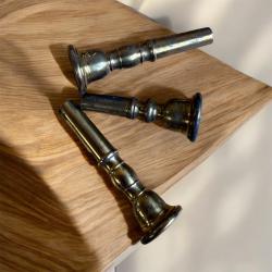 Embouchure  de trompette ou clairon en cuivre laiton(couesnon) lot de 3 pieces