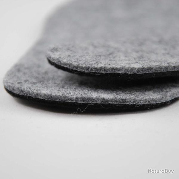 Semelles en feutre de laine de mouton double �paisseur 44 gris