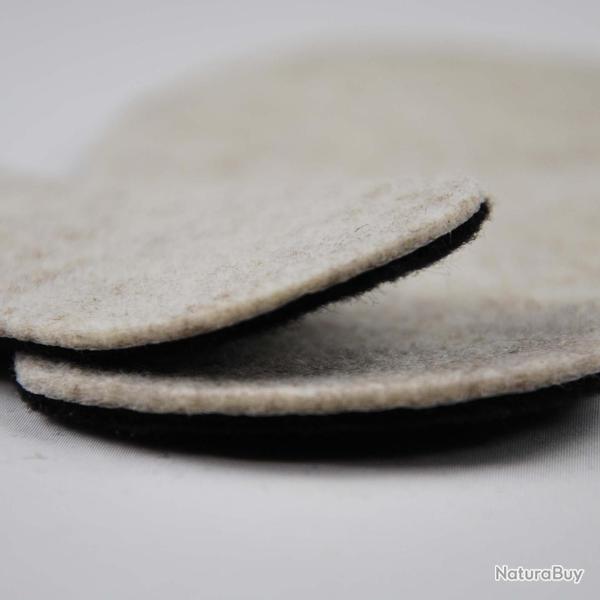 Semelles en feutre de laine de mouton double �paisseur 39 beige