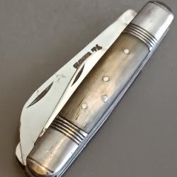 ANCIEN COUTEAU en 4 pi&egrave;ces, ST JOANIS MONDIERE, THIERS, XX&egrave;me, manche CORNE.