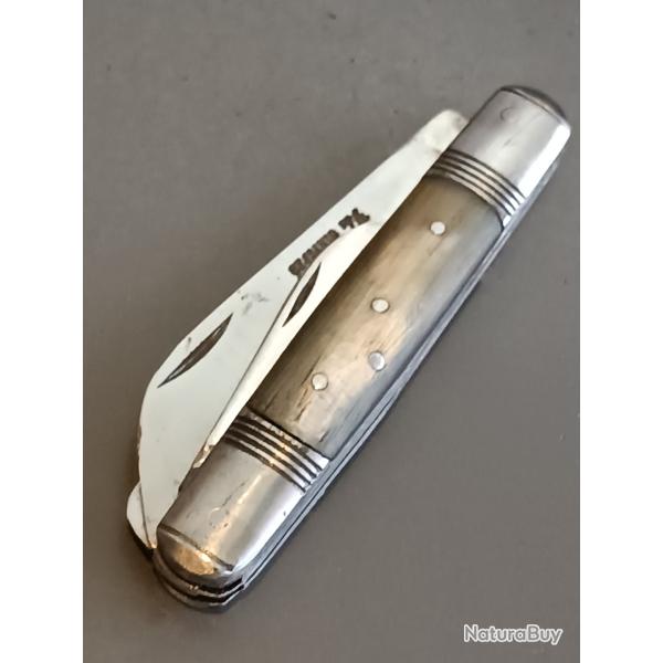 ANCIEN COUTEAU en 4 pi�ces, ST JOANIS MONDIERE, THIERS, XX�me, manche CORNE.