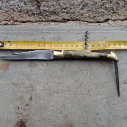 Couteau ancien pliant laguiole rossignol 3 fonctions