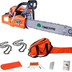 Tron&ccedil;onneuse Thermique Timberpro 62 cm3 Guide 50 cm + 2 chaines + Housse LIVRAISON GRATUITE