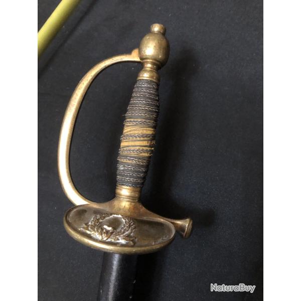 EPEE XIX D OFFICIER LAME GRAVEE
