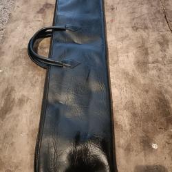 Housse fusil cuir noir