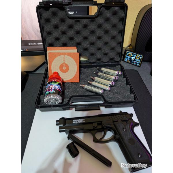 Pack Swiss Arms SA P92 4.5 mm BB'S (2,11 joules) type Beretta