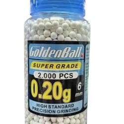 Bille Golden ball super grade 0.20g 6mm x2000 blanc