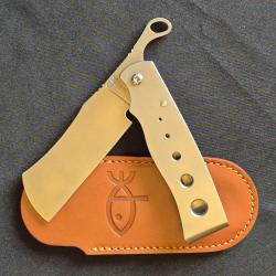 Couteau pliant artisanal Eric PARMENTIER Mod&egrave;le URBANICA GRANDE - Etat NEUF jamais utilis&eacute; ni port&eacute;