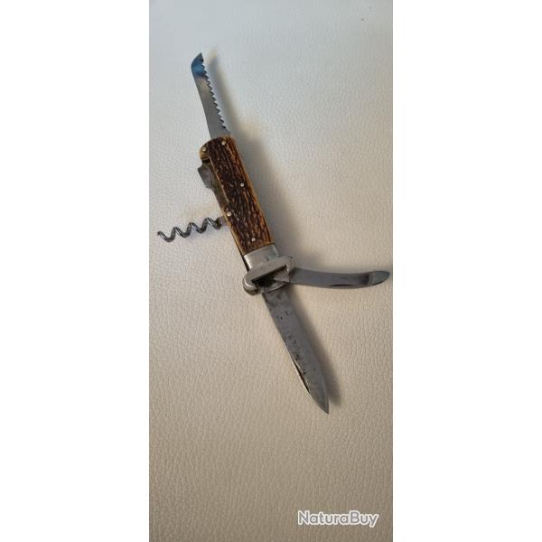 Tr�s ancien couteau de chasse multifonctions vers 1930 Weidmann Heil Solingen Germany