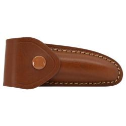 Etui Cuir moul&eacute; doubl&eacute; marron fonc&eacute; Pielcu