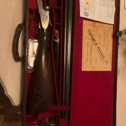 Vend extraordinaire juxtapos&eacute; platine anglais Cal 12 70 Cogswell & Harrison Cat d dans sa mallette