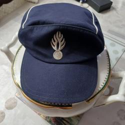 Ancienne Casquette de gendarmerie d&eacute;partemental taille 55-56