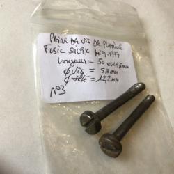 VENDU PAR LE-CUIRASSIER N&deg;3 PAIRE VIS DE PLATINE DE FUSIL REGLEMENTAIRE FRAN&Ccedil;AIS 1777 AN9 1822