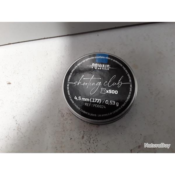 X500 plombs Powair SHOOTING CLUB cal.4,5mm