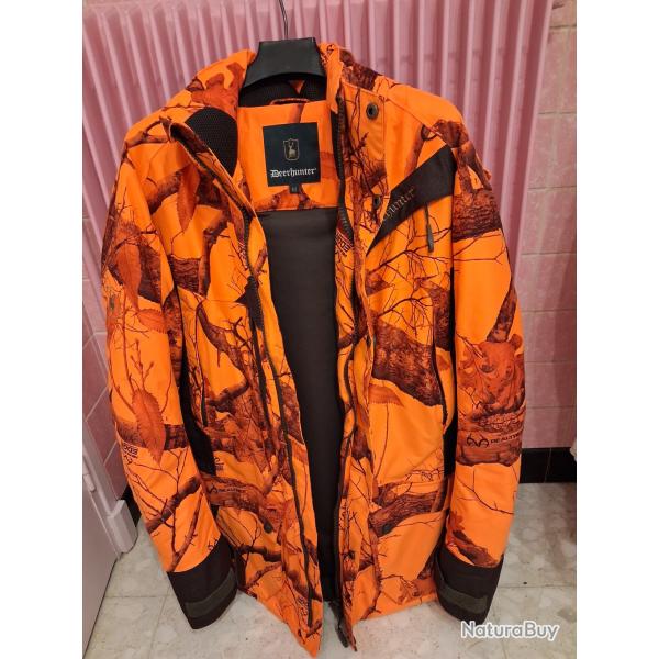 parka hiver deerhunter ram artic orange camo taille 52 soit L neuve