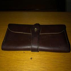 Pochette balles cuir gras tr&egrave;s bon &eacute;tat