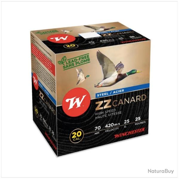 Cartouches Winchester ZZ canard cal.20 boite de 25, 25g 420m/s