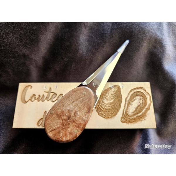 couteaux � huitres artisanaux - gamme standard - livr� en coffret bois personnalisable