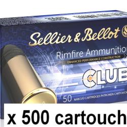 CARTOUCHES SB 22LR CLUB LRN 40gr x 500