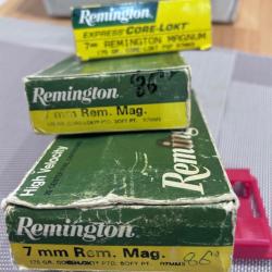 3 bo&icirc;tes de 7 mm remington magnum