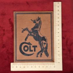 Etiquette en cuir pour coffret d'arme colt "Colt & poulain" #2