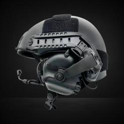 Casque tactique EARMOR M32X MOD4, support M16C pour casque FAST / ARC - Black