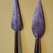 Ancienne Pointe De Sagaie Africaine - Fer De Lance Avec Ardillons - Art Tribal - 1940-1960